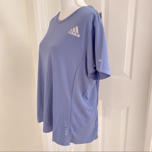 Adidas Heat Rdy Running Tee Sz XL Orbit Violet - Picture 12 of 12